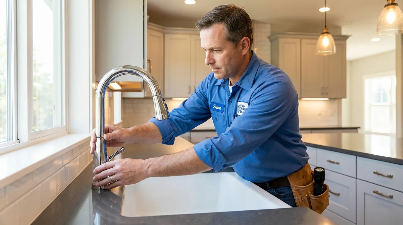 Kitchen faucet installation by Johns Plumbing LLC in Evanston